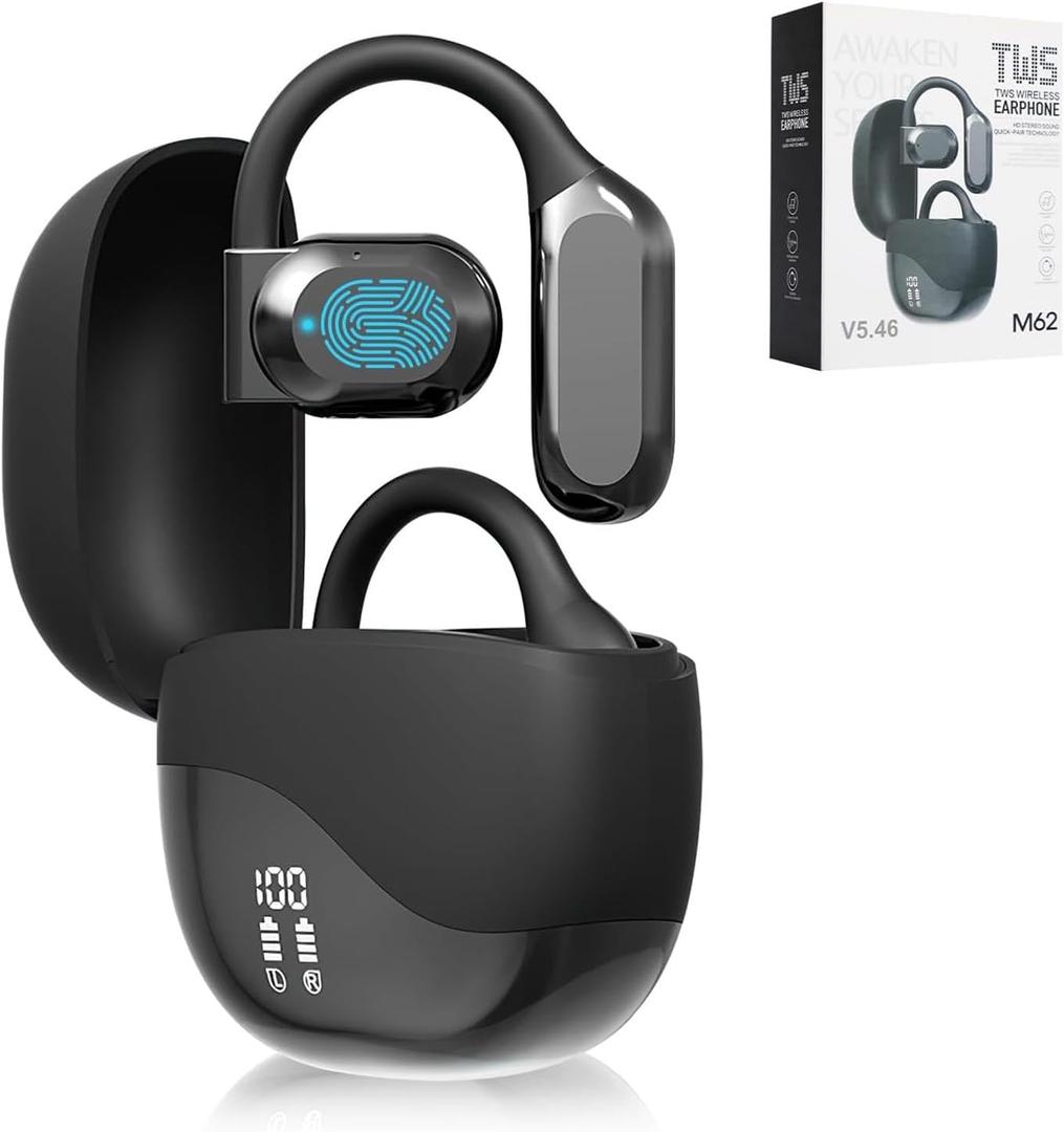 AI Translation Earbuds Real Time, 144 Language Translator Earbuds for iOS and Android, 3-in-1 Translation Headphones Translating Device for Travel Business Learning with Charging Case, Black