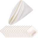 Aneco 12 Pieces Satin Napkin Square 20 x 20 Inches Dinner Napkins Weddings Party Napkin Soft Table Napkins for Romantic Weddings Party Dinner Decoration (Ivory)