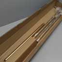 Warm Gold Bay Window Curtain Rods with Aluminum End Cap Finials and Brackets,Adjustable 36-72 Inch Center Rod for windows (24-68), 20-36 Inch Side Rods for windows (16-32),1 Inch Diameter