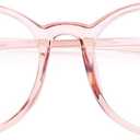 Gaoye Blue Light Blocking Glasses, Retro Round Eyewear Frame Anti Eyestrain Computer Glasses for Women Men - GY1688 (Pink Frame/Transparent Lens)