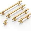 10 Pack Champagne Bronze Cabinet Pulls 6.3 Inch(160mm) Honey Bronze Kitchen Cabinet Handles Drawer Pulls