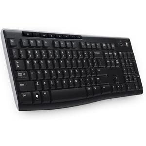 Logitech K270 Wireless Keyboard, USB Unifying Receiver, Black