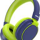 MIDOLA Kids Headphones Bluetooth 5.3 Wireless 60H Play Time Volume Limited 85/110dB Over Ear Foldable Protection Headset/Wired Aux Built-in Mic for Boy Girl Travel School Pad Tablet Deepblue