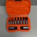 XZN Triple Square Spline Bit Socket Set, 10 Piece, Metric sized, M4 - M18 Set, Premium chrome vanadium Alloy Steel, with Molded Case