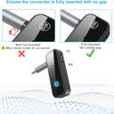 Aux Bluetooth 5.3 Adapter for Car, 2 in 1 Wireless Bluetooth Transmitter and Receiver for Headphones Car Home Audio Speaker, Portable 3.5mm Wireless Audio Receiver, Hands-Free Call