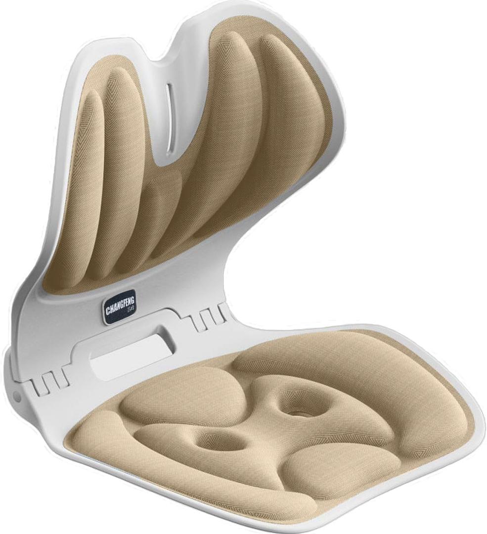 CHANGFENG Lumbar Ergonomic Support for Office Chair Back Lumbar Support for Computer, Gaming Chair Back Cushion for Back Pain Relief Improve Posture,and Work from Home, Patented (Yellow)