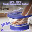 Collapsible Foot Spa with Heat and Remote, Heated Foot Bath Massager with Timer, and 24 Motorized Shiatsu Massage Balls, Foot Soaking Tub Supports Hot/Cold Water Soaking
