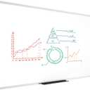 VIZ-PRO Dry Erase Board/Magnetic Whiteboard, 96 x 40 Inches, Large Wall Mounted Board for School Office and Home