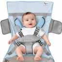 Toddler Airplane Seat Extender & Travel Bed-Enfant Travel Seat Cushion for Comfortable in-Flight Sleep. You can Strap The Child into a Chair at Home, at Church, Anywhere. (Blue)