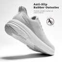 Womens Easy On Walking Shoes Lace Up Comfortable Tennis Shoes with Roomy Toe Box for Women Breathable Running Sneakers (Light Grey, 10.0)