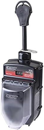 Progressive Industries Portable RV Surge Protector, 30 Amp EMS with Integrated Display, Fault Detection, and All Weather Shield Assembly - EMS-PT30X
