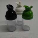 Nicunom 3 Pack Salad Dressing Shaker, 7 Oz Good Grips Dressing Mixer Shaker Bottles, Black & White & Green