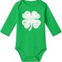 BesserBay Baby Easter Day 100% Cotton Bodysuit Newborn Outfit Bunny Outfit Long Sleeve Onesie 0-24 Months