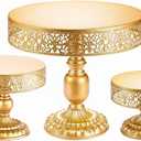 3PCS Gold Cake Stand Cupcake Holder Decorative Iron Reusable Detachable Stable Cupcake Tray for Party