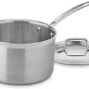 Cuisinart 4-Quart Skillet, Stainless Steel Cookware Multiclad Pro Triple Ply Saucepan w/Cover, MCP194-20N