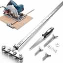 ACOCO 24" Circular Saw Guide Rail, 8 in 1 Stainless Steel Positioning Calipers with File and Storage Bag, Universal Rip Cut Guide Compatible with Most Saws for Woodworking