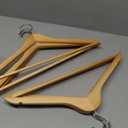 Wooden Hangers 8 Pack, Heavy Duty Wood Hangers for Coats, Suits, Jackets, Closet & Pants Durable Premium Wood Hanger with 360-Degree Rotatable Hook and Notches, Natural