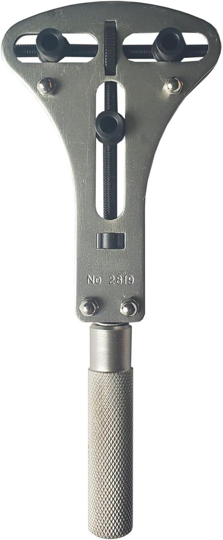 OTOOLWORLD Watch Screw Case Back Opener Remover Repair Tool Large Wrench & 12 Bits (55mm watch back case)