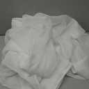 youleyar Solid Sheer Rod Pocket Curtain Voile Draperies 2 Panels White Beige Black Grey Coffee 38 Inch Width 63 Inch Long 1 Pair for Kitchen Bedroom Children Living Room Yard(White,38Wｘ63L)