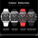OLEVS Mens Watches Stylish Chronograph Waterproof Luminous Silicon Strap Multifunction Watches for Men Business White Men Wrist Watch