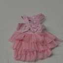 Dog Dresses, Fashion Pet Dog Clothes, Striped Mesh Puppy Dogs Princess Dresses (Pink, Medium)