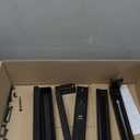 4 PCS 2 Pair Universal Microwave Shelf Bracket Wall Mount, Foldable Kitchen Oven Bracket Holder, Adjustable Wall Hanging Microwave Brackets Oven for All Microwaves, Black