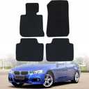 GXARTS 4 PCS Both Front & Rear Floor Mats Carpet Black Velour Compatible with BMW 3-Series F30 2012 2013 2014 2015 2016 2017 2018 2019 Anti- Slip