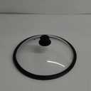 OEC Vented Splatter Guard Microwave Glass Cover with Easy-Grip Handle - 100% Food Grade Tempered Glass & BPA Free Silicone Rim. Compatible with Plates, Dishwasher Safe - 12.5 Diameter  Black (32 cm)