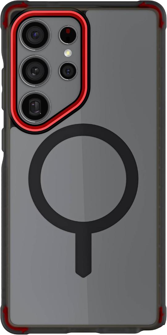 Ghostek Covert Clear S25 Ultra MagSafe Case with Magnetic Ring, Slim Thin Military Grade Shockproof Phone Cover Compatible with 2025 Samsung Galaxy S25Ultra (6.9") (Smoke)