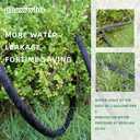 Phaxiwho 1/2 inch Round Rubber Garden Soaker Hose 100FT，Heavy Duty Water Soaker Hoses with Connectors Drip Hose irrigation hose for Vegetable Gardens, Flower Beds, Lawns, and Plants (100FT)