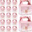 Spakon 36 Pieces Bear Baby Shower Boxes Favor Treat Boxes Cute Paper Candy Cookies Decorations for Baby Shower Supplies Gender Reveal Bear Themed Birthday Party Decor(Pink)