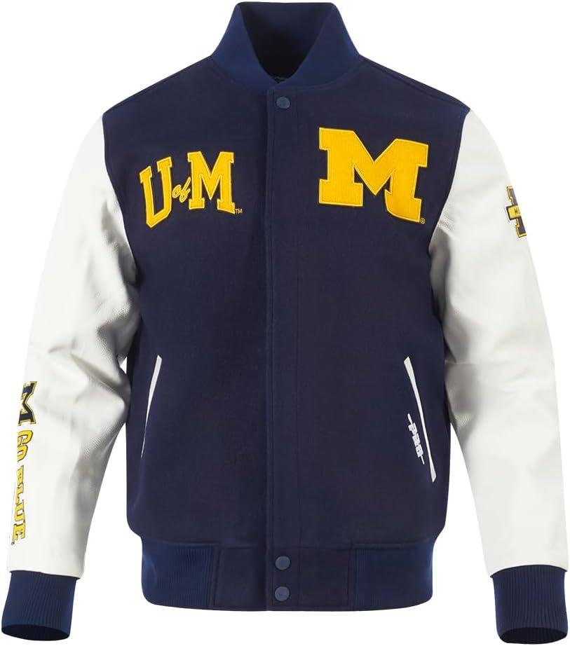 Pro Standard Mens Ncaa University Of Michigan College Classic Chenille Varsity Jacket