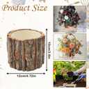 6 Pcs Wooden Vases for Centerpieces, Wood Flower Vase Rustic Tree Stump Planter Pots for Woodland Party Wedding Window Home Farmhouse Christmas Table Decor