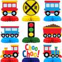 9 Pack Train Table Decorations - Train Party Decorations for Kids' Birthday and Baby Shower - Train Table Toppers