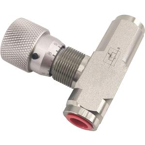 1/2" NPT Straight Flow Control Needle Valve for Hydraulic System, Heavy-Duty Carbon Steel Pressure Connection Fittings with Adjustable Variable Knob (4 inches width x 4 inches length x 2 inches height)