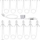 Christmas Village Light Accessory Cord with 6 LED Bulb, 11.5 ft C7 LED Lamp with Dual Fuse and On/Off Switch Plugs for Christmas Village House Crafts Pumpkin Lights (2 Pack)