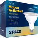 Sunco PAR38 Dusk to Dawn Outdoor Flood Light Bulb, LED Security Spotlight 150W Eq 5000K Daylight Waterproof Floodlight, Motion Sensor Compatible, E26 Base, UL Certified, Non-Dimmable, 2 Pack