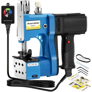 Adjustable Speed Bag Sewing Machine 6.4Lbs Automatic Woven & Non-woven Fabrics, Leather Bag Closer