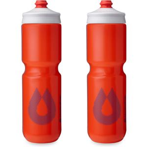 HydraPak Breakaway Surge Lightweight Bike Water Bottle 2-Pack (20oz, 25oz, 30oz) - High Flow, Cycling & Sports Squeeze Bottle (Orange)