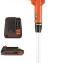 BLACK+DECKER 20V MAX String Trimmer and Edger 2 in 1, Cordless Weed Wacker with Auto Spool Feed, Battery and Charger Included, 12 Inch Steel Deck, Reduced Vibration (LST300), One Size
