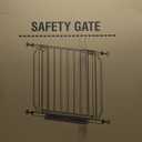 34" Extra Tall Baby Gate for Stairs, Auto Close Stroller Friendly Dog Gate Indoor for Doorways, Pressure Mounted 29"-40" Wide Baby Gate, Easy Walk Through Gate for Children & Pets, White