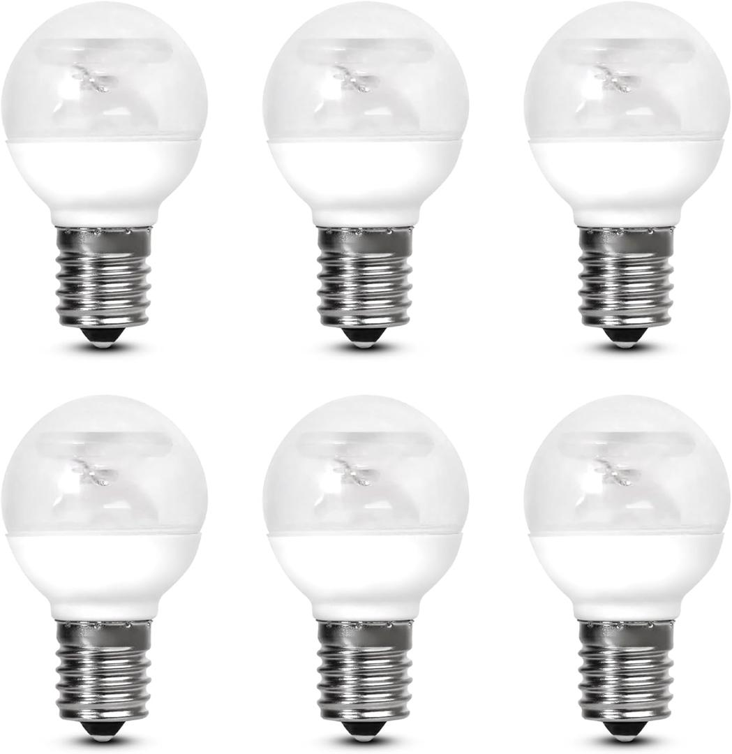 Feit Electric S11 LED Bulb E17 Base, 25W Equivalent, Non Dimmable, 3000K Warm White, 180 Lumens, 15,000 Hour Lifetime, Desk Lamp Light Bulb, BP25S11N/SU/LED/6, 6 Pack