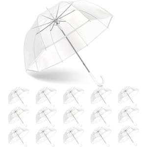 Clear Bubble Umbrella Wedding, High-Visibility Transparent Rain Umbrellas Bulk, Windproof Large Clear Umbrella, Firm and Durable, Dome Umbrellas for Wedding Bride Groom Photography Golf Outdoor (16 Pack) Clear Bubble Umbrella Wedding, High-Visibility Transparent Rain Umbrellas Bulk, Windproof Large Clear Umbrella, Firm and Durable, Dome Umbrellas for Wedding Bride Groom Photography Golf Outdoor (16 Pack)