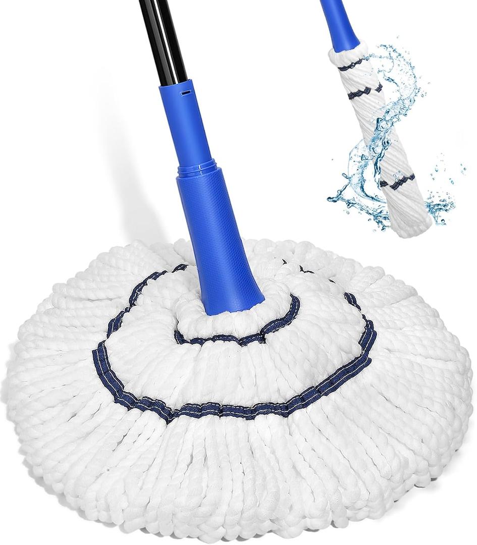 Self Wringing Mop Microfiber Twist Mop for Floor Cleaning, String Wet Floor Mops with Wringer Long Handled for Hardwood Vinyl, Tile, Commercial Household Clean,Safe on All Floors Types Self Wringing Mop Microfiber Twist Mop for Floor Cleaning, String Wet Floor Mops with Wringer Long Handled for Hardwood Vinyl, Tile, Commercial Household Clean,Safe on All Floors Types