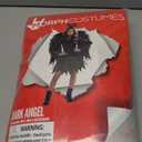 Morph Fallen Angel Costume For Girls With Black Wings, Dark Girl Angel Costume, Halloween Costumes For Girls (Medium)