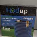 Hodup HEAVY-DUTY STEEL HOSE 100FT/30M STEEL REINFORCEMENT RUBBER FLEXIBILITY 500 500 High Pressure No-Kinking Heavy-Duty 3 LAYER STRENGTH