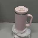 40 oz Tumbler with Handle and Straw: Stainless Steel Insulated Tumbler Keeps Cold for 24 Hours, Leakproof Travel Cup Fits in Cup Holder and BPA-Free, Cotton Candy