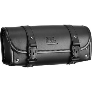 KEMIMOTO Motorcycle Fork Tool Bag Universal PU Leather Roll Bag for Front Fork Handlebar Sissy Bar Storage Pouch Dyna Softail Sportster Scooter