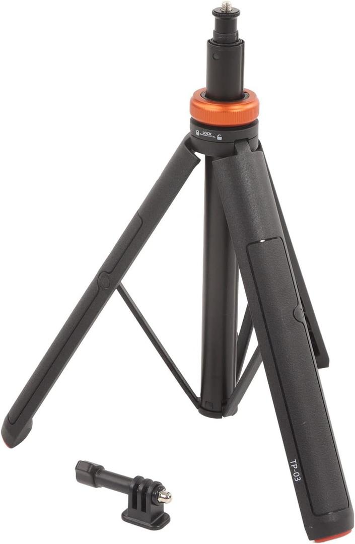 EVTSCAN Multifunctional Action Camera Stand with Adapter Retractable Tripod Foldable Selfie Stick