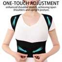 Posture Corrector for Women and Men Plus Size Full Back Support Brace Straightener Scoliosis Spine Upper Back Pain Relief Adjustable Shoulder Instant Posture Corrector with Hunchback Black XX-Large (Black)